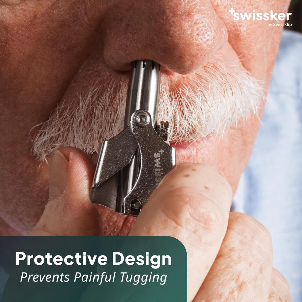 Swissklip Swissker nose trimmer also trims ear hair for versatile grooming