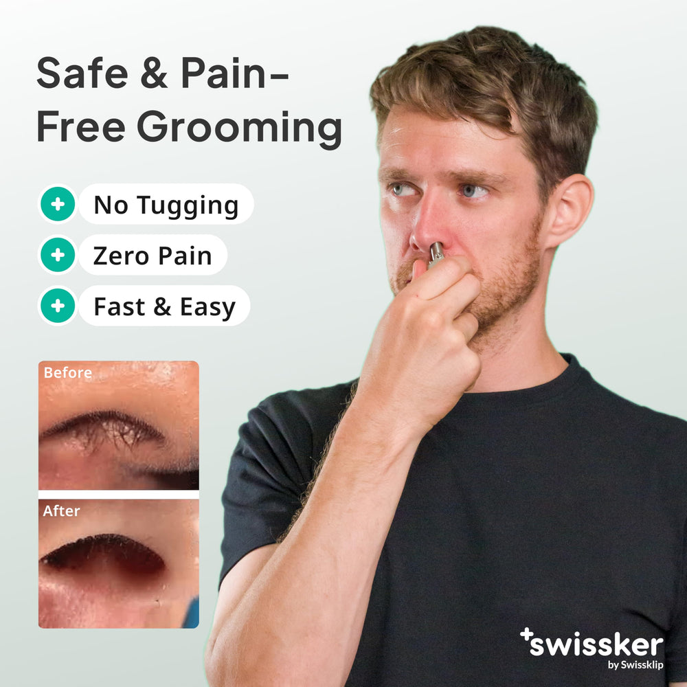 Swissklip Swissker nose trimmer ergonomic handle provides easy control