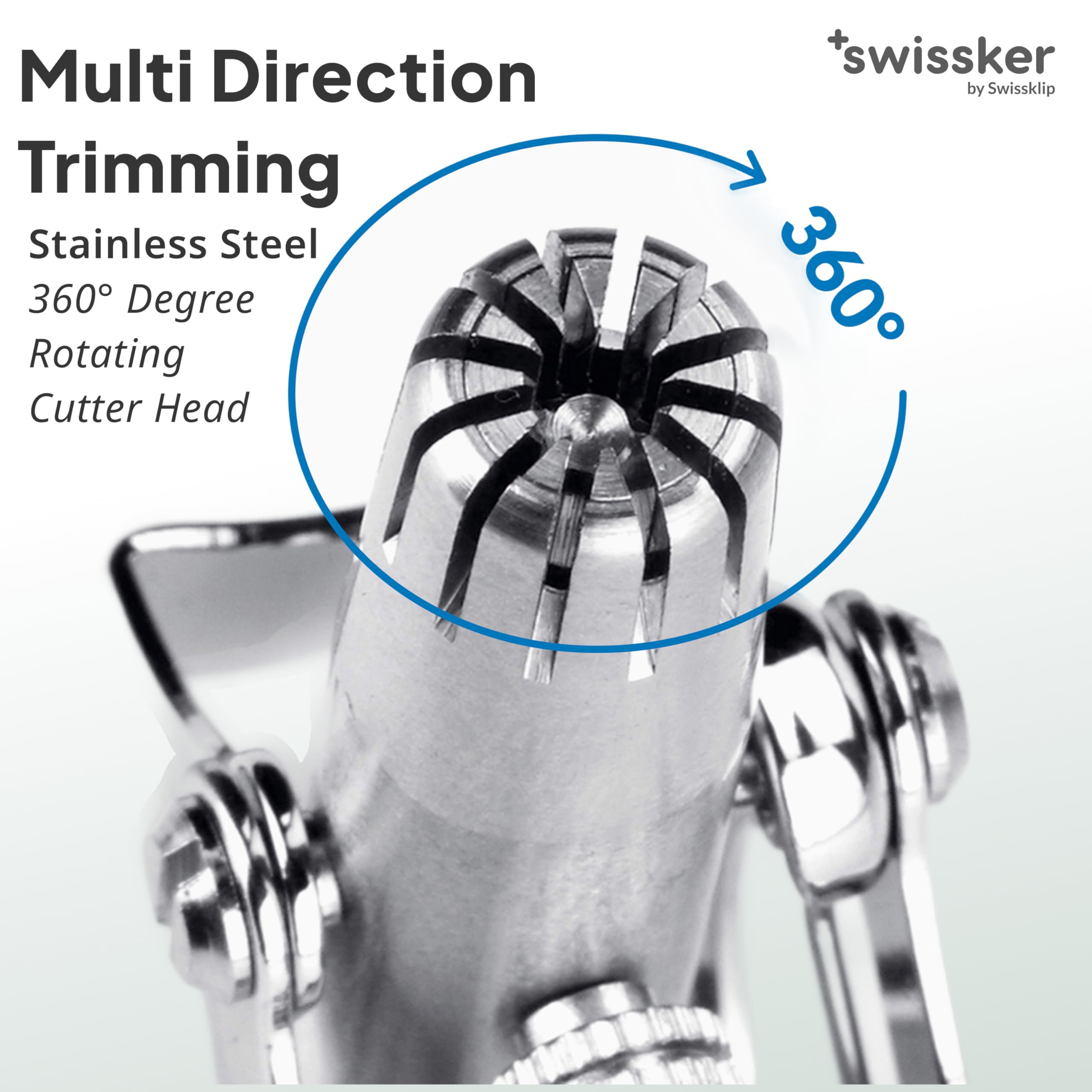 Swissklip Swissker nose trimmer precision-cut blades deliver smooth, comfortable grooming
