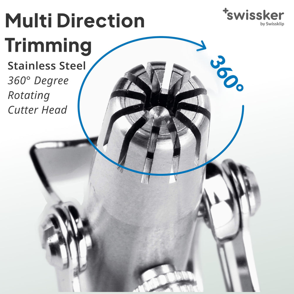 Swissklip Swissker nose trimmer precision-cut blades deliver smooth, comfortable grooming