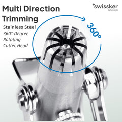 Swissklip Swissker nose trimmer precision-cut blades deliver smooth, comfortable grooming