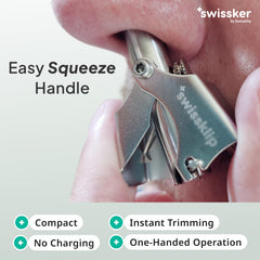 Swissklip Swissker nose trimmer rounded tip prevents nicks during safe grooming