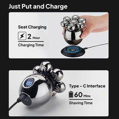 Swissker SK7 PRO IPX7 waterproof shaver designed for safe shower cleaning.
