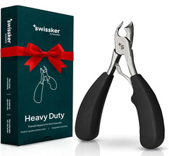 Swissker by Swissklip wide-jaw design enables easier trimming of thick nails.