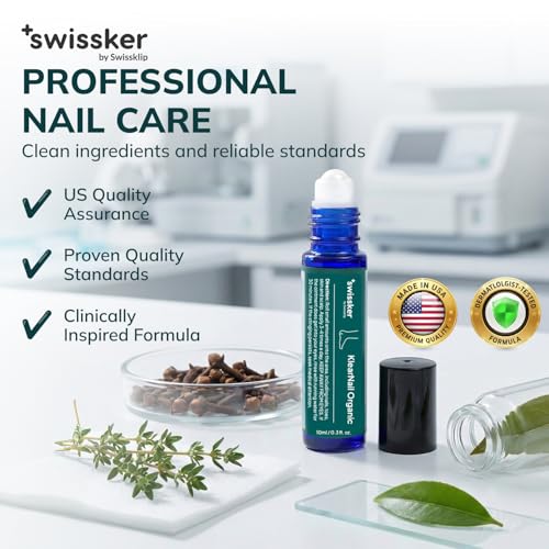 Swissklip KlearNail brightening nails close-up shows healthier look.