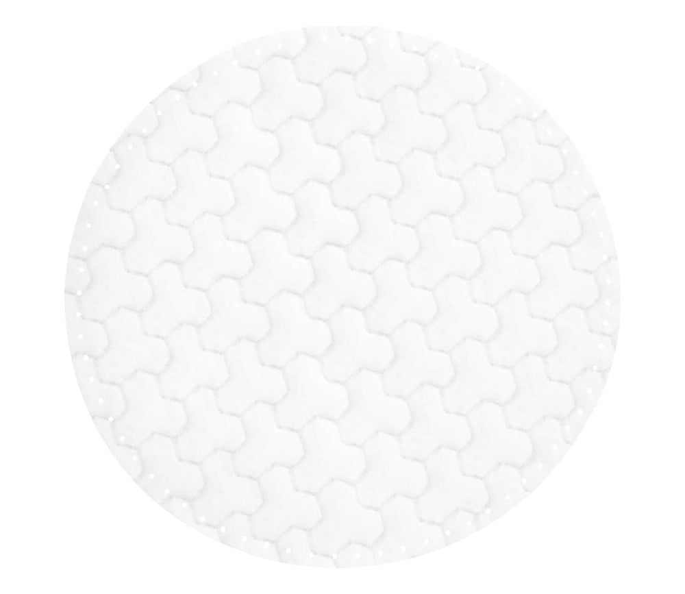 Swisspers 100% cotton rounds with plush core for softness.