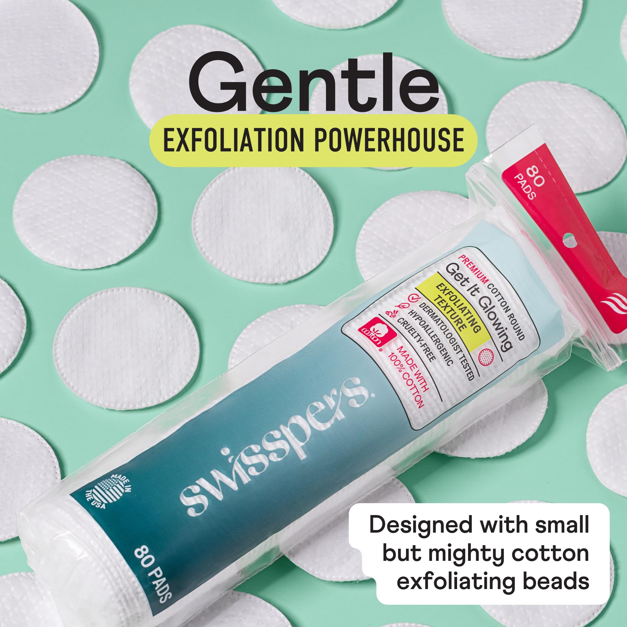 Swisspers makeup-removal pad for gentle, thorough cleansing.
