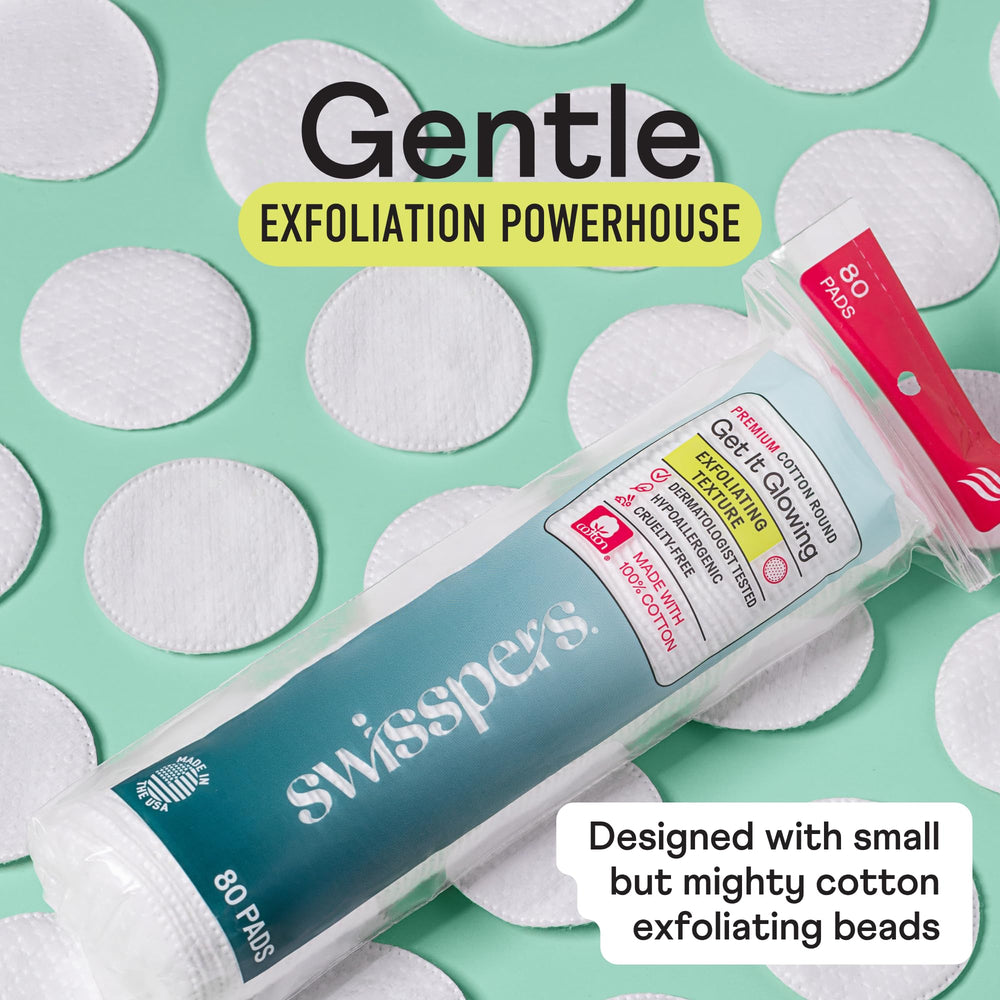 Swisspers makeup-removal pad for gentle, thorough cleansing.