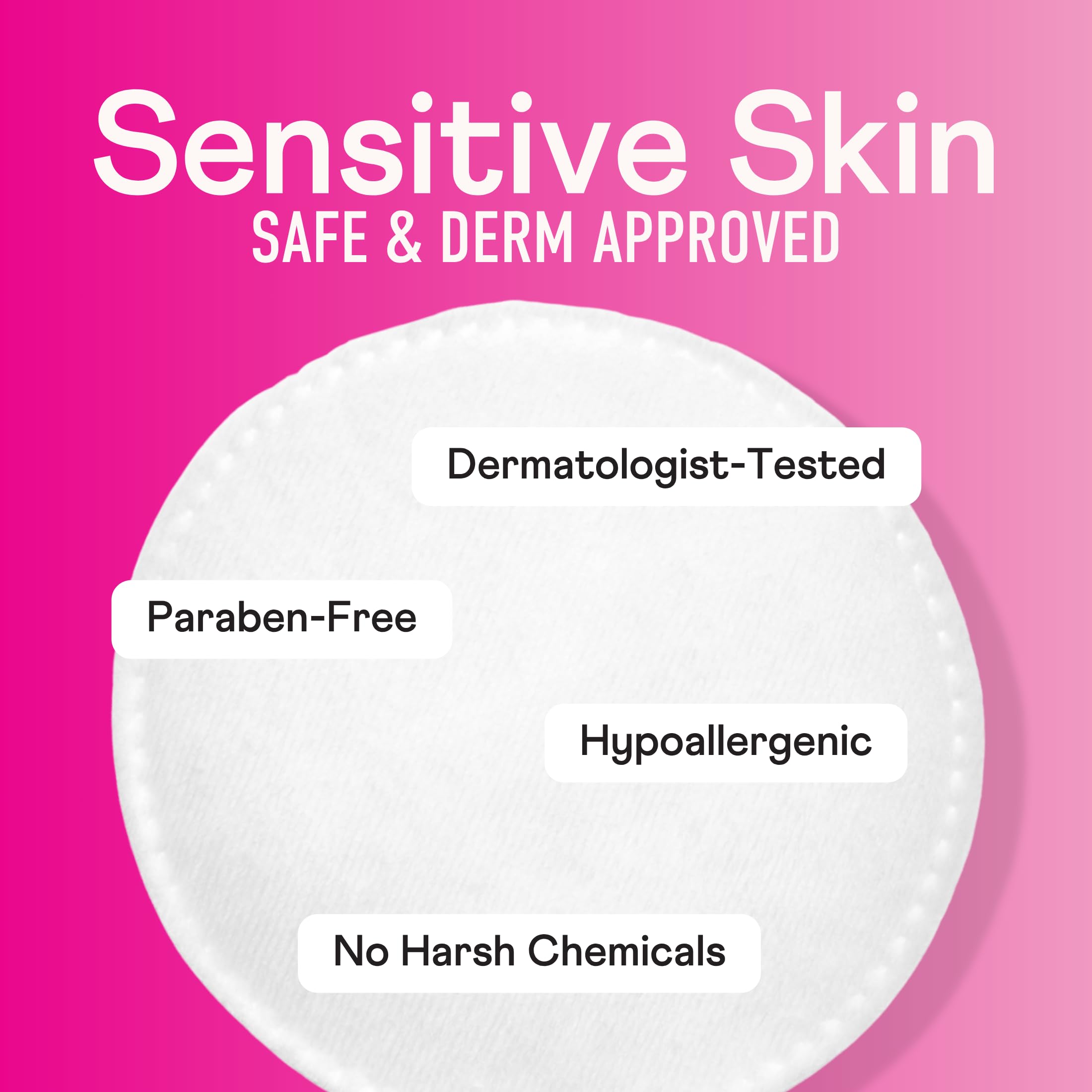 Swisspers Premium Cotton Rounds soft, absorbent pads ideal for makeup removal.