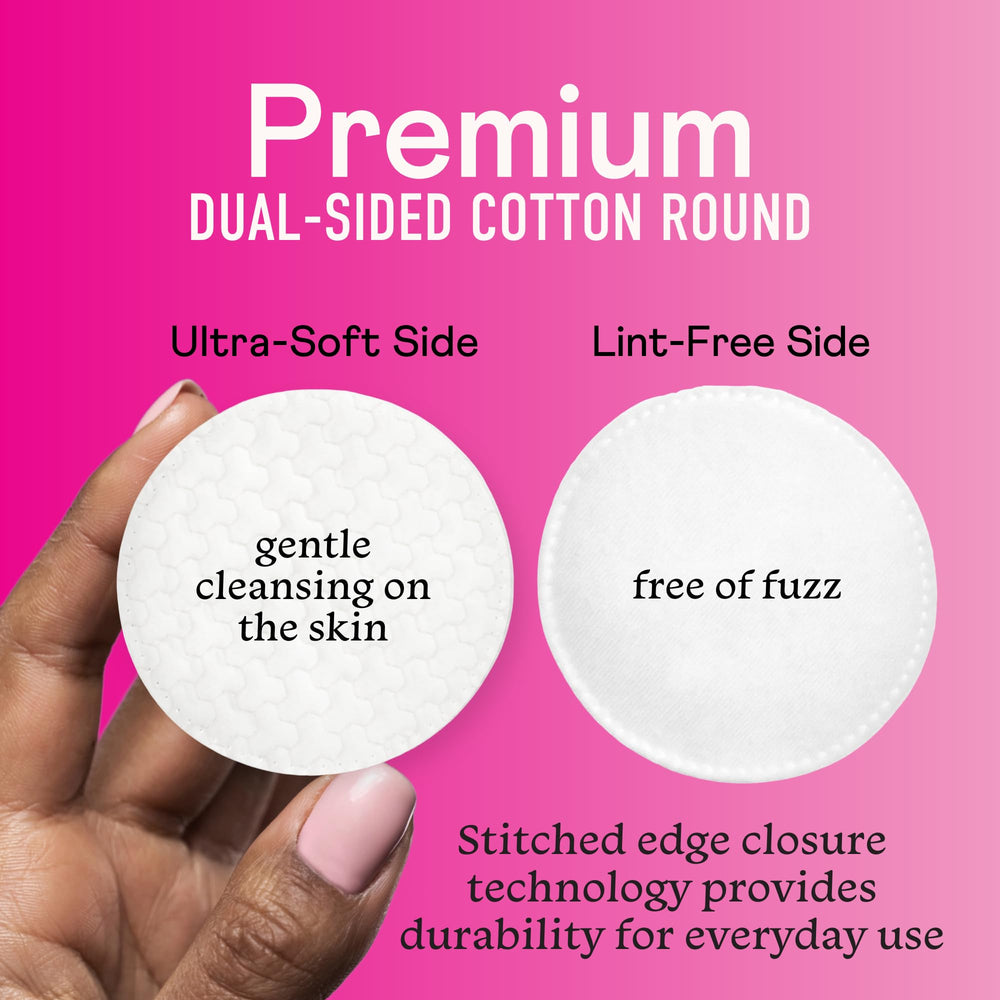 Swisspers cotton rounds are vegan and cruelty-free for ethical skincare.