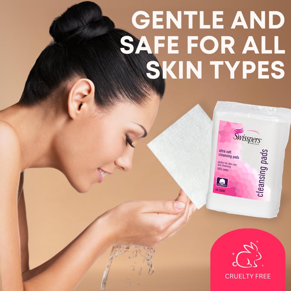 Swisspers Premium Facial Cleansing Pad resealable bag highlights freshness and convenient storage.