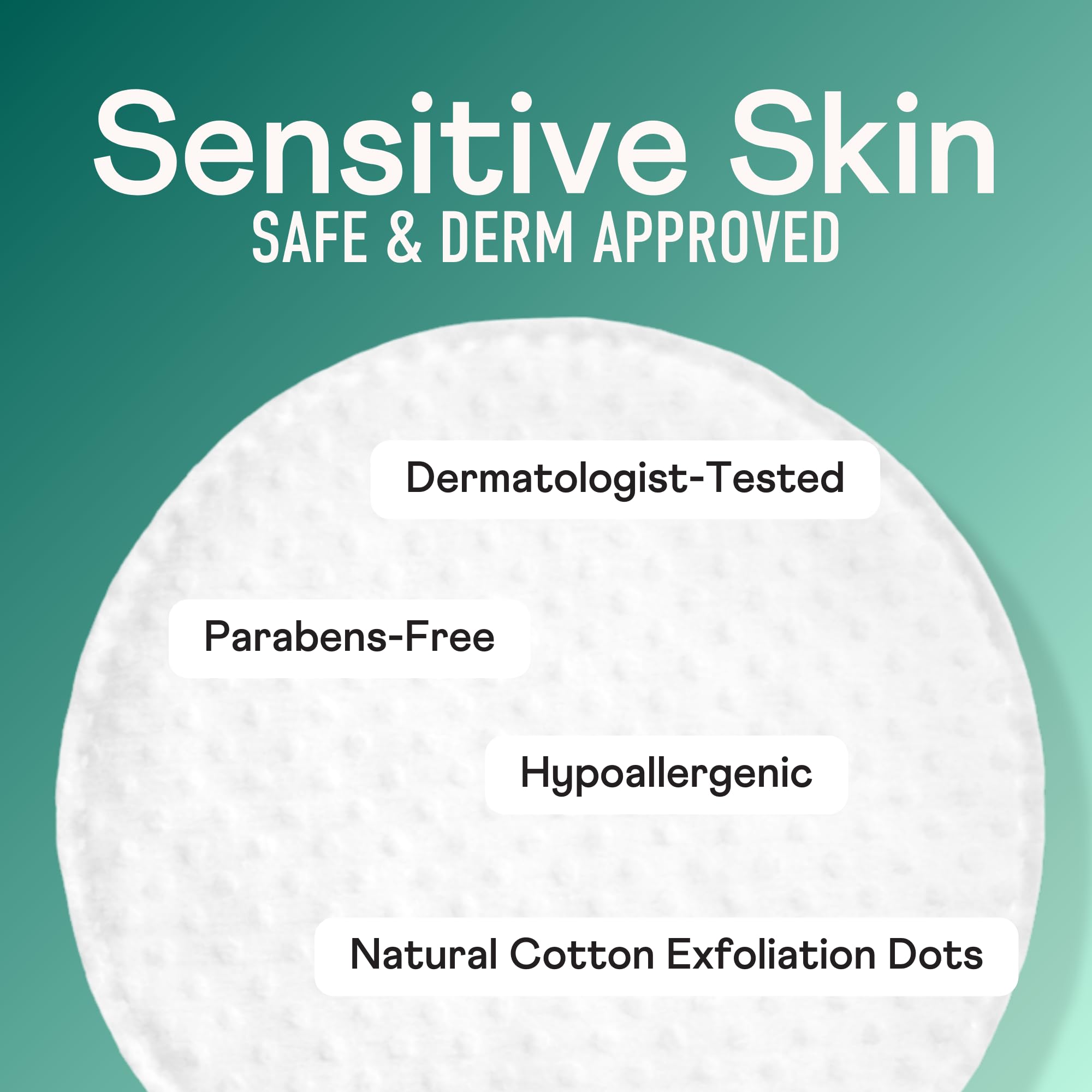 Swisspers raised-texture exfoliating close-up for smoother skin.