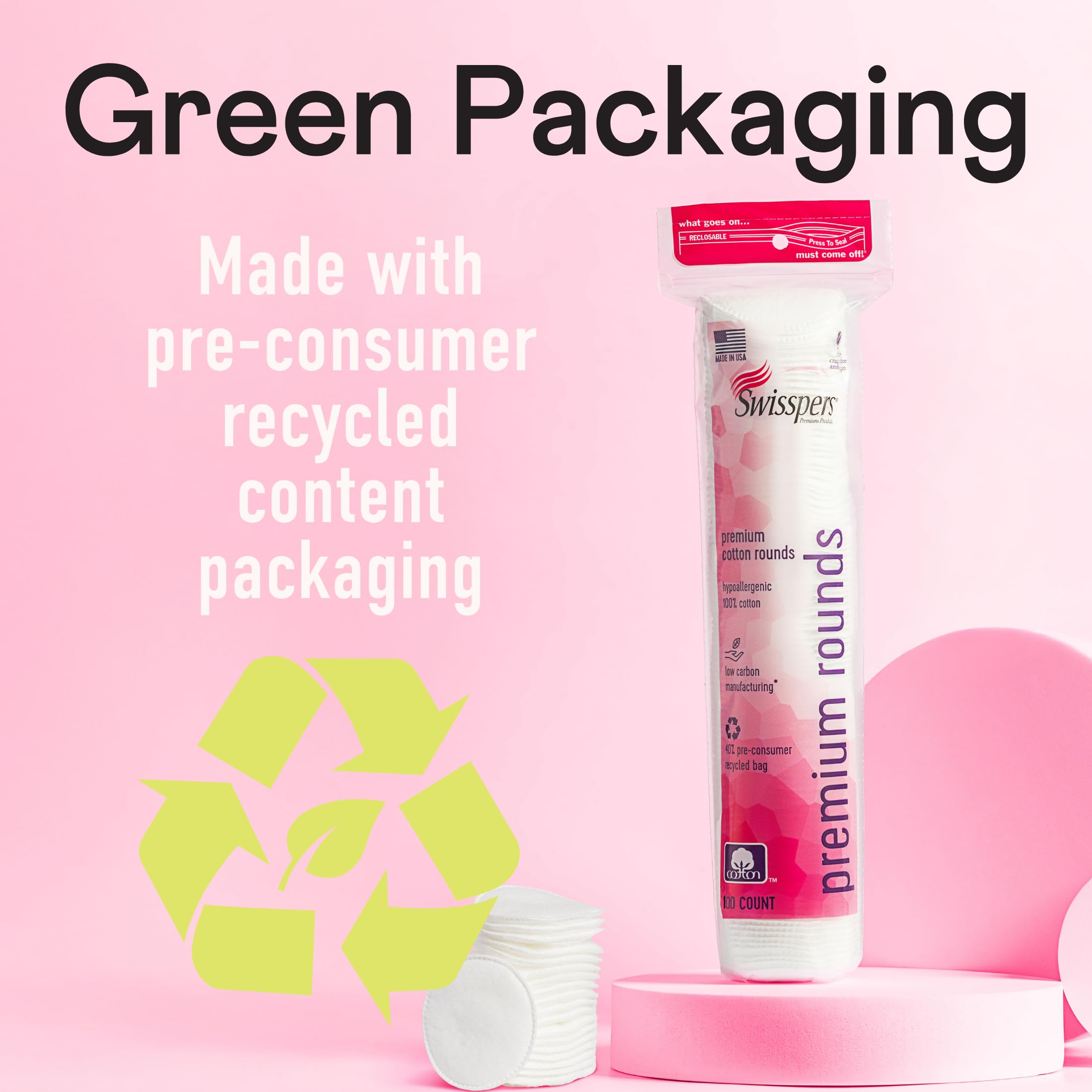 Swisspers removing makeup with textured side for thorough cleansing benefit