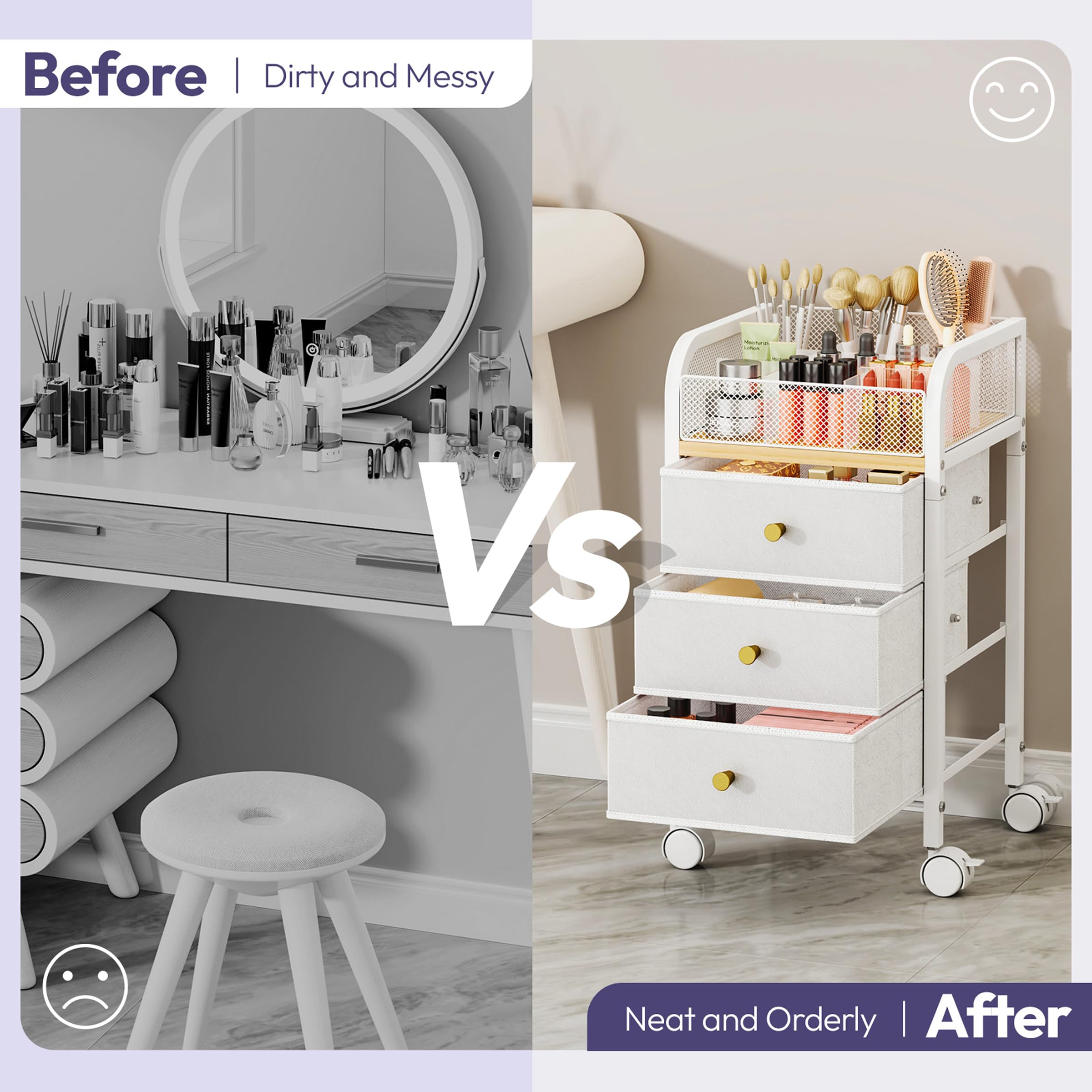SWTYMIKI gift-ready beauty organizer cart suitable as a thoughtful present