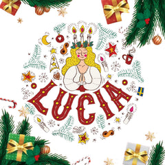 SWXNLPZ Christmas St. Lucia Crown on head shows comfortable adjustable fit for celebrations