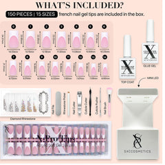 SXC Cosmetics at-home manicure with easy DIY application and secure wear.