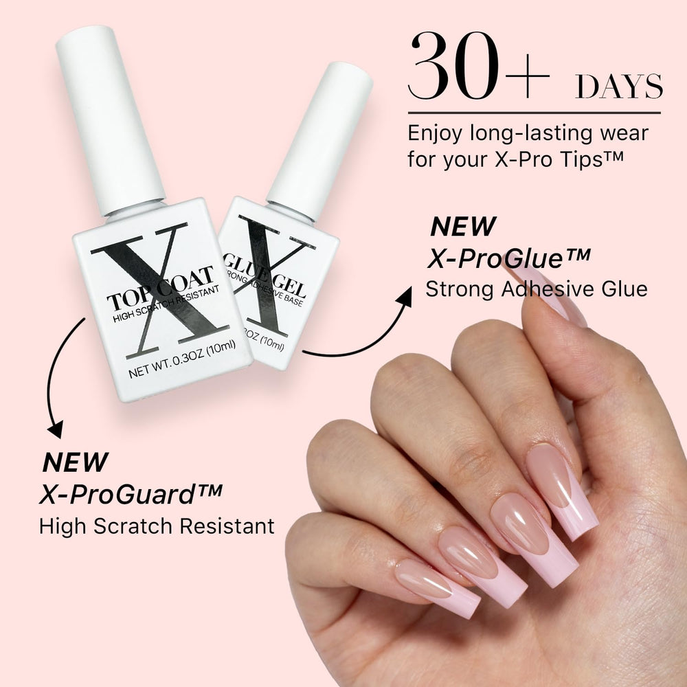 SXC Cosmetics press-on nails on-hand closeup demonstrates natural look and comfortable fit.
