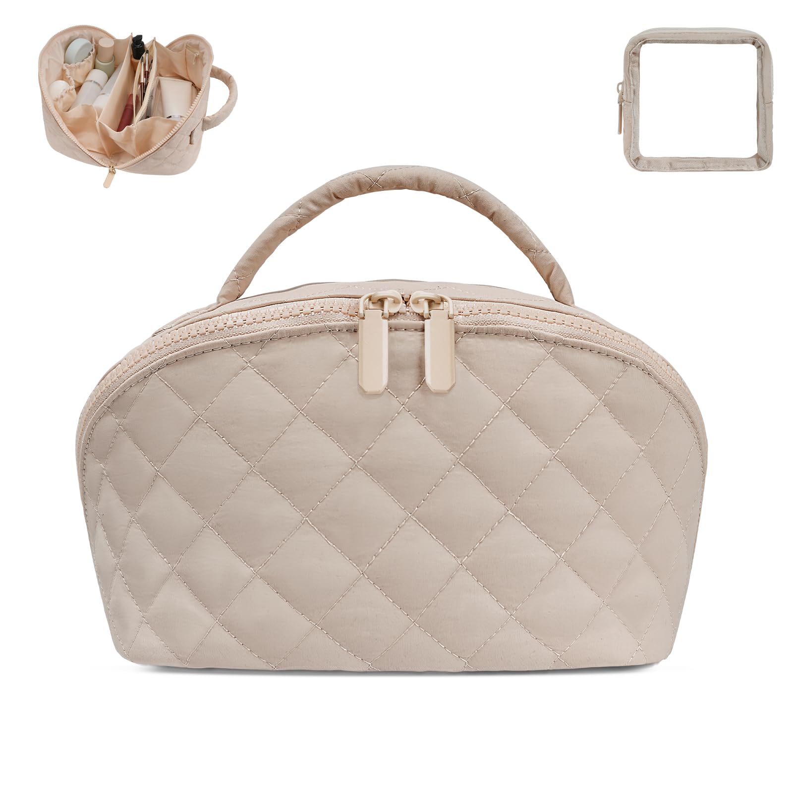 SXS LACONIC makeup bag with lay-flat design for easy access and organized cosmetics