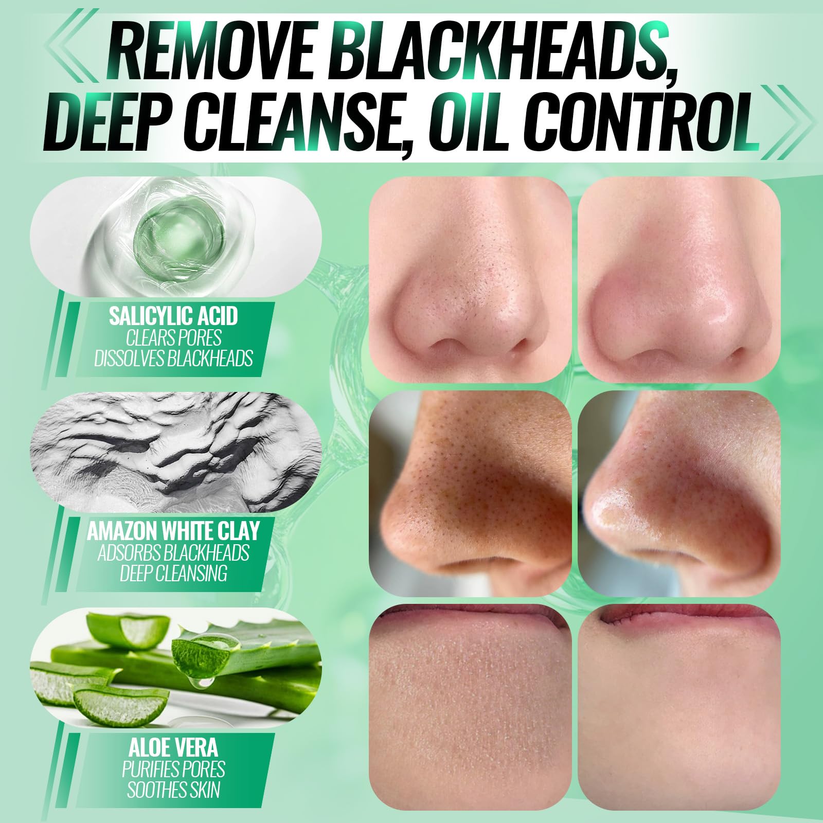 SYABO 2.0 uses Amazonian white clay for pore cleansing