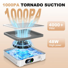 SYDRON Nail Dust Collector LED display highlighting speed control for precise work
