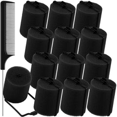 Syhood foam rollers 12 pcs for gentle heat-free curls overnight.