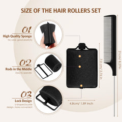 Syhood jumbo foam rollers shown for versatile 2.8 inch length styling.