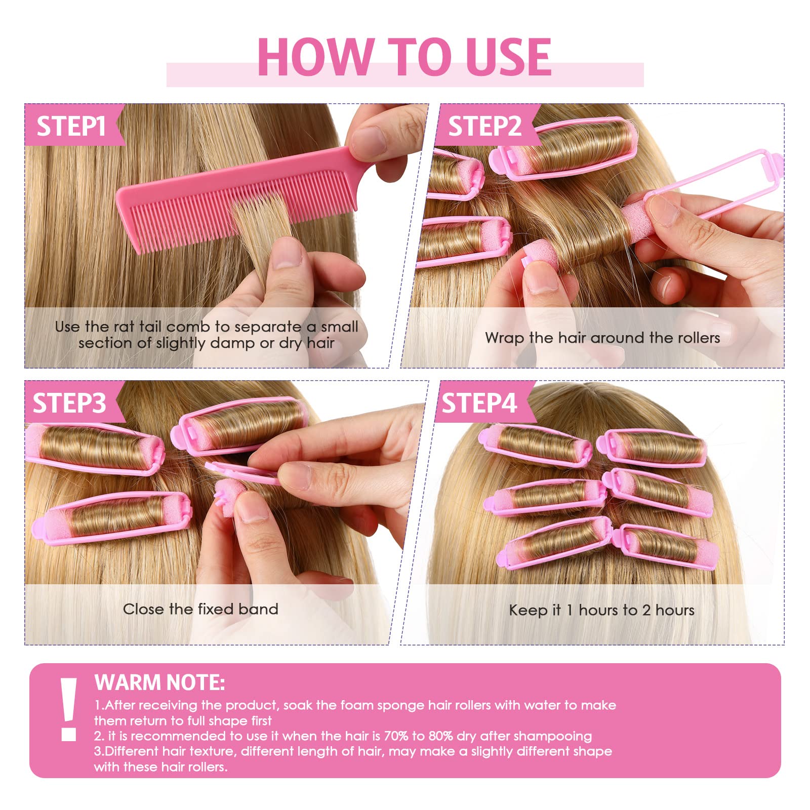 Syhood close-up of soft foam curler showing gentle, curl-ready texture for overnight use.