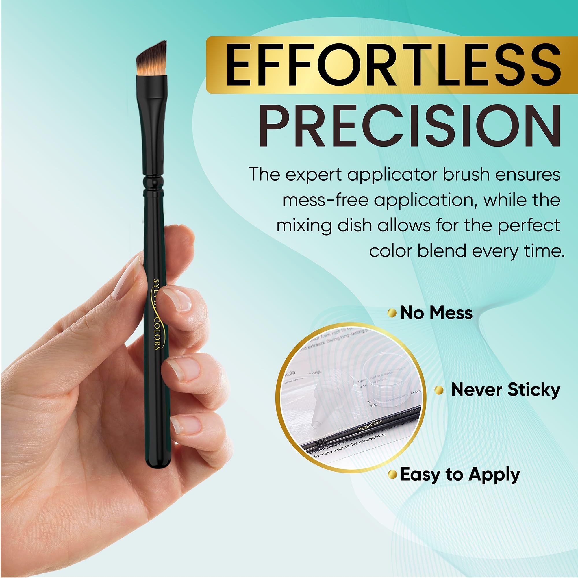 Sylvia Lashes final natural medium brown result suits all hair types.