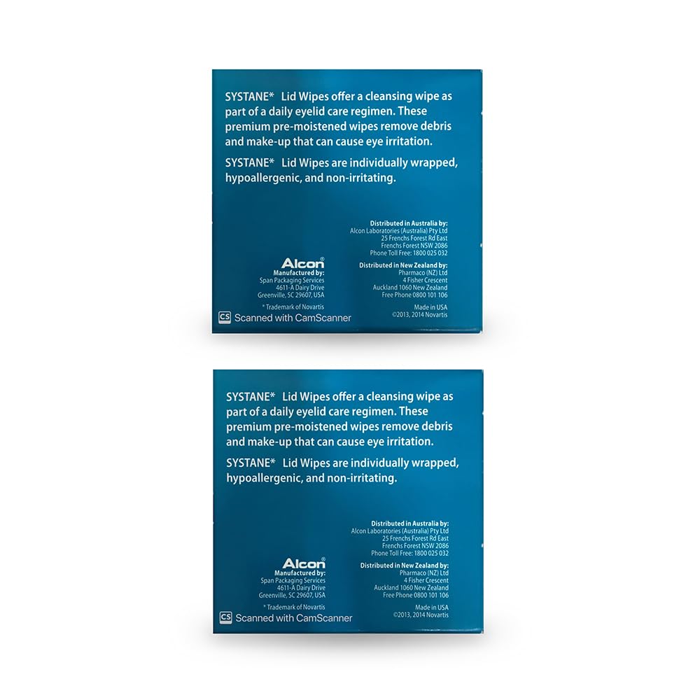 Systane Lid Wipes pouch stored at room temperature keeps wipes ready-to-use.
