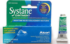 Two Systane Lub Eye Nightime Ointment 2-pack tubes ready for night relief.