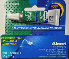 Ingredients label on packaging highlights actives for eye lubrication and comfort.