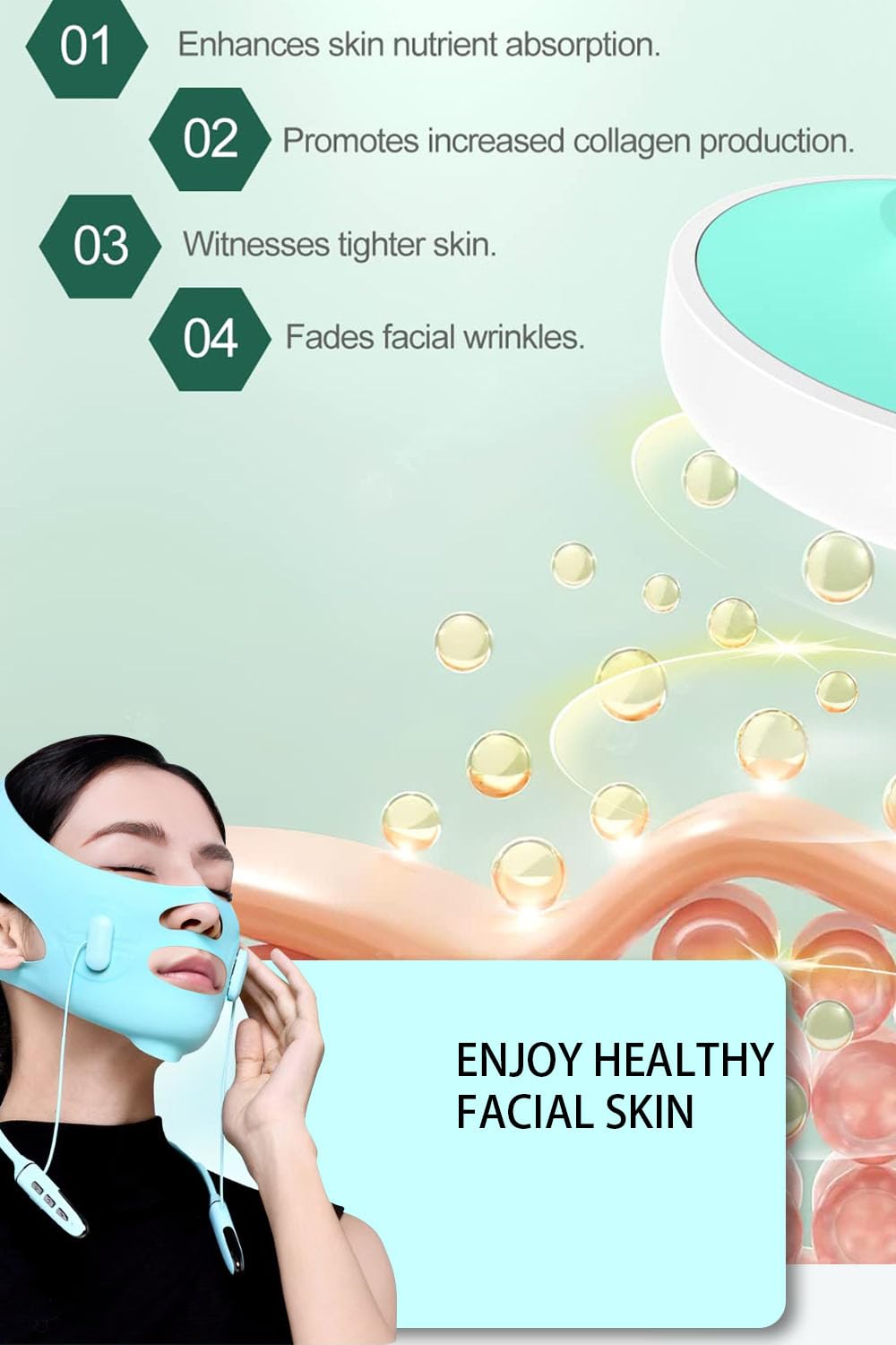 SZBB chin-focused positioning highlighting targeted jawline definition