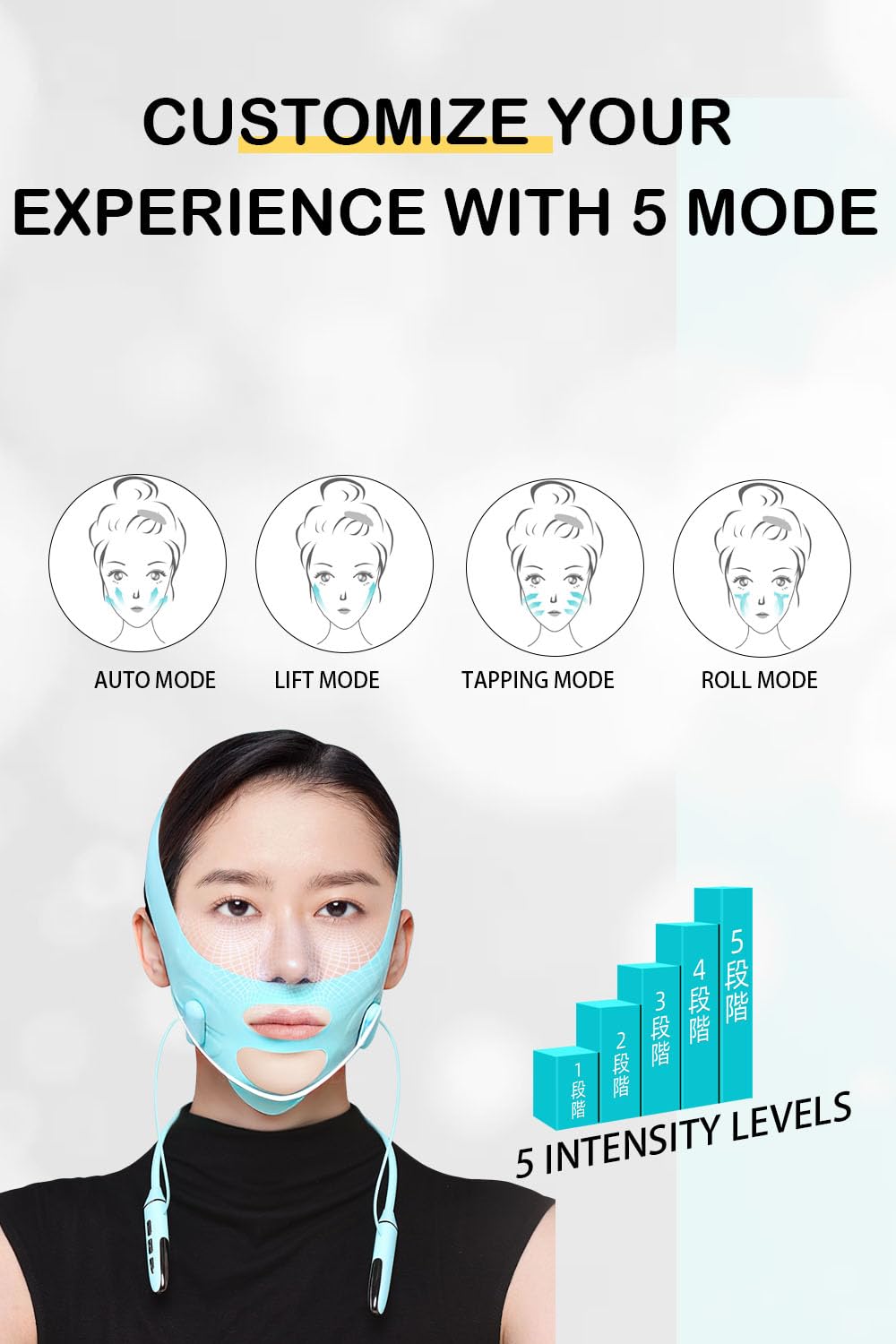 SZBB face belts in mouth-exposed mode for convenient wear during use