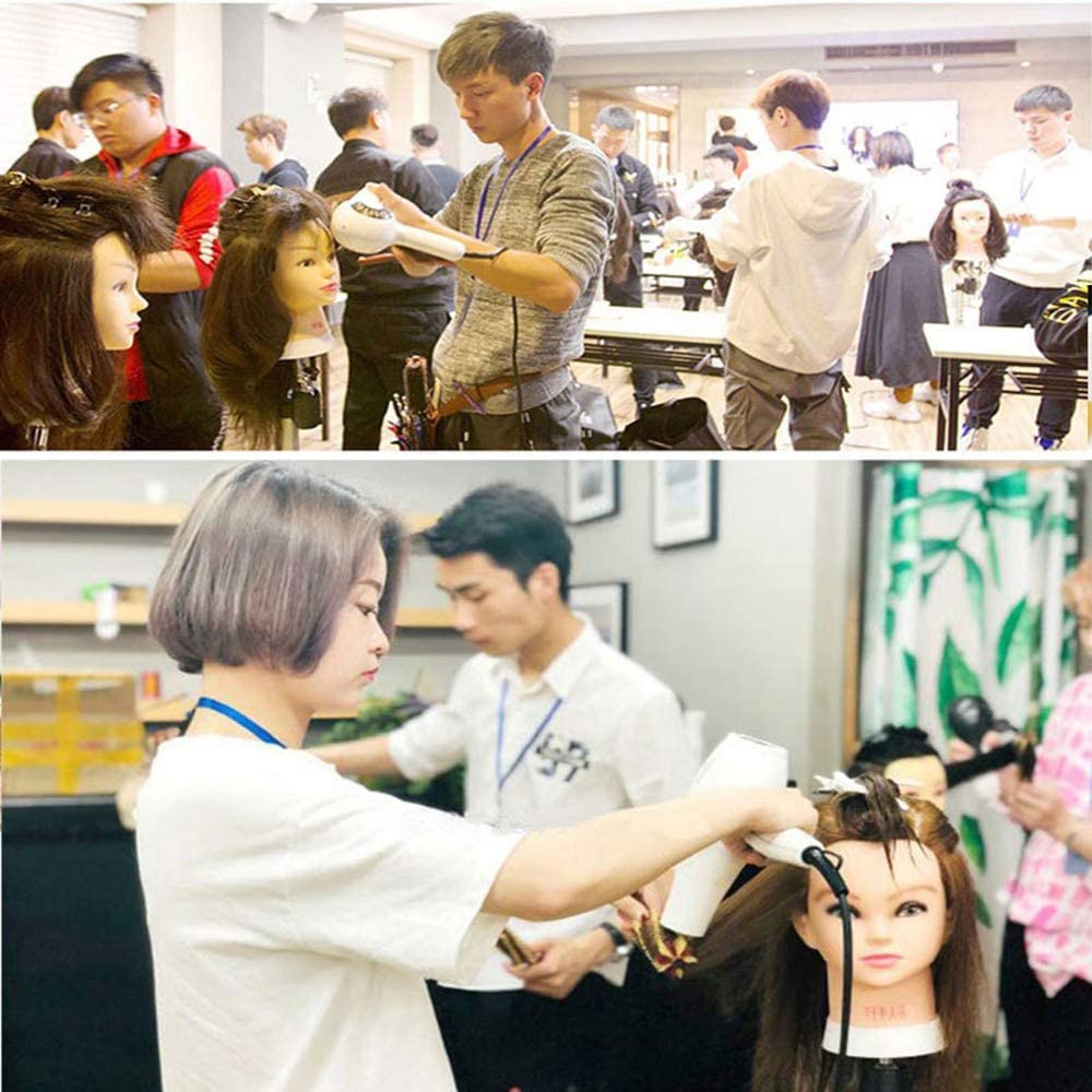 SZCY LLC mannequin head with detailed hair enables natural-looking tutorials.