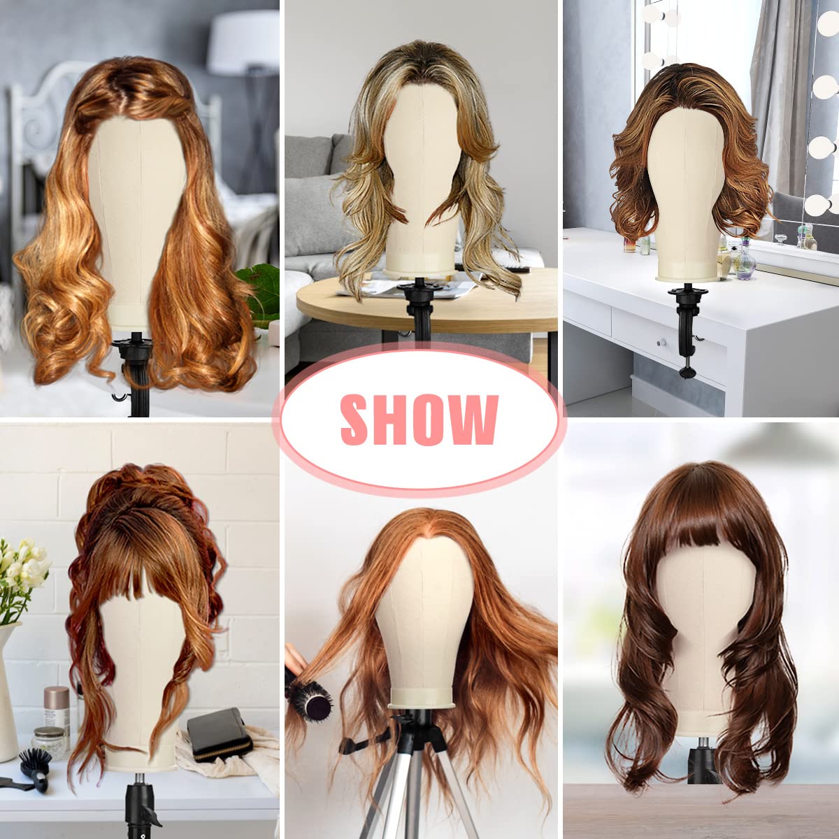 SZCY sewing thread and clips kit for quick wig assembly