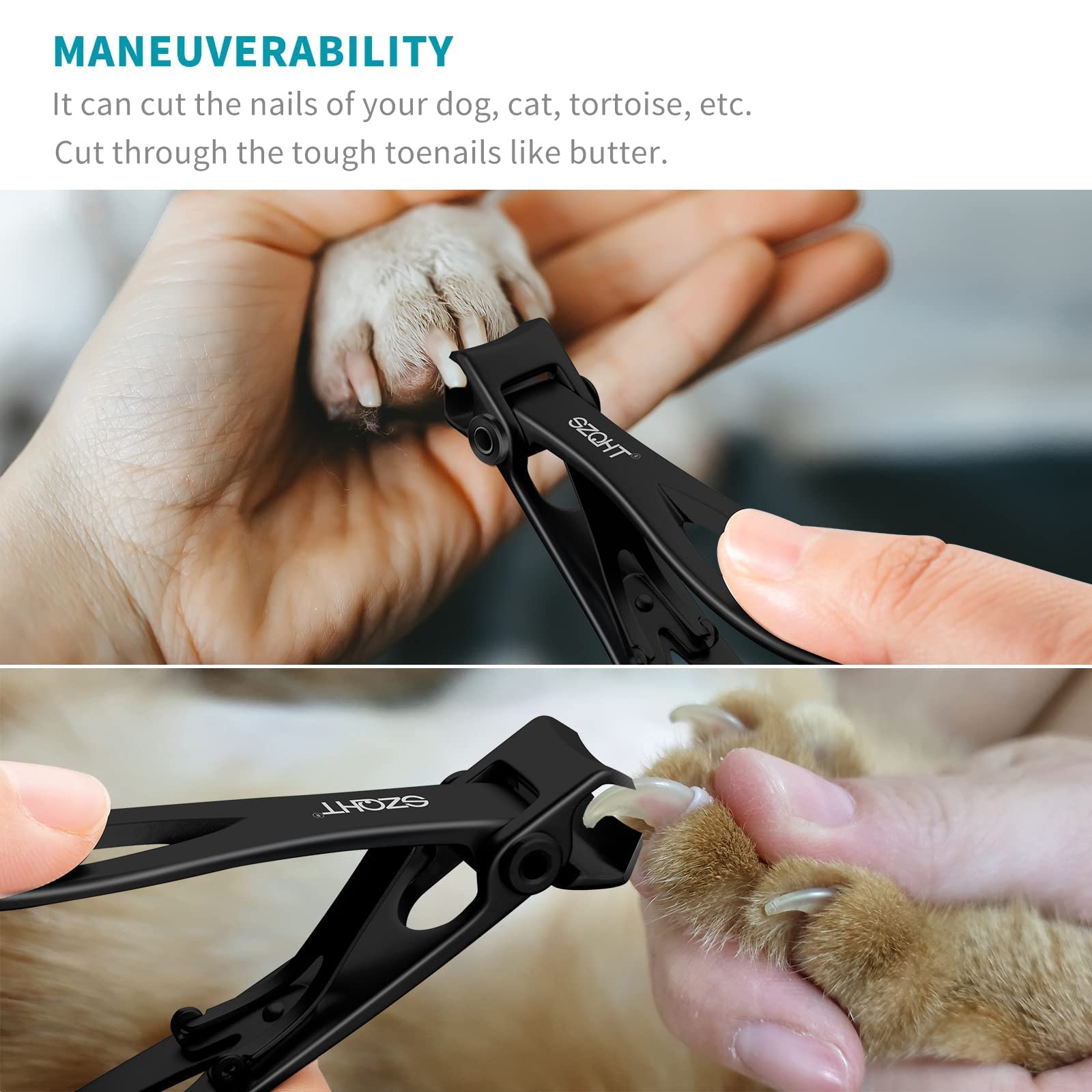SZQHT nail clippers ergonomic handle design for comfortable use over time