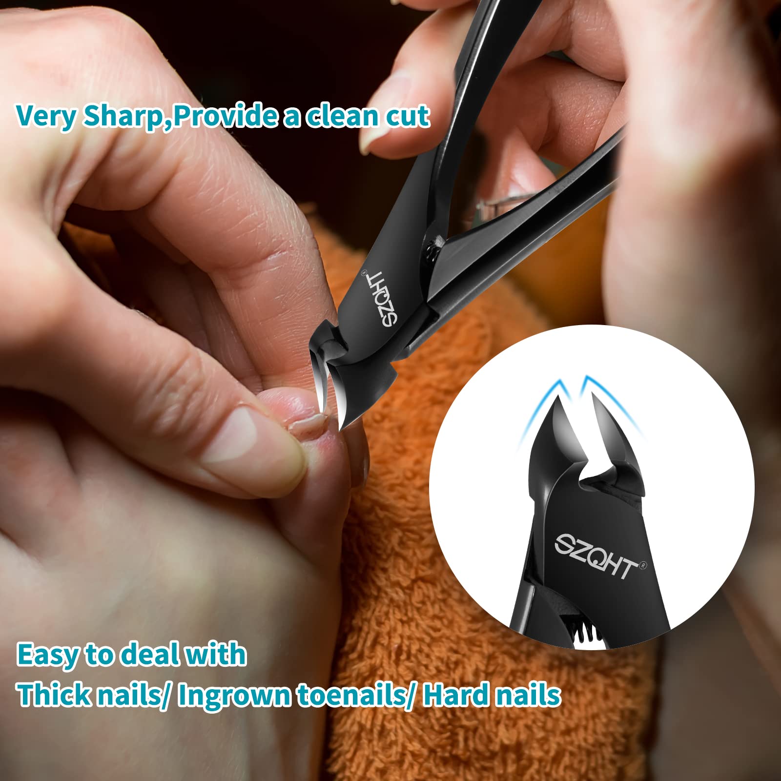SZQHT podiatrist toenail clippers set suitable for salon use at home