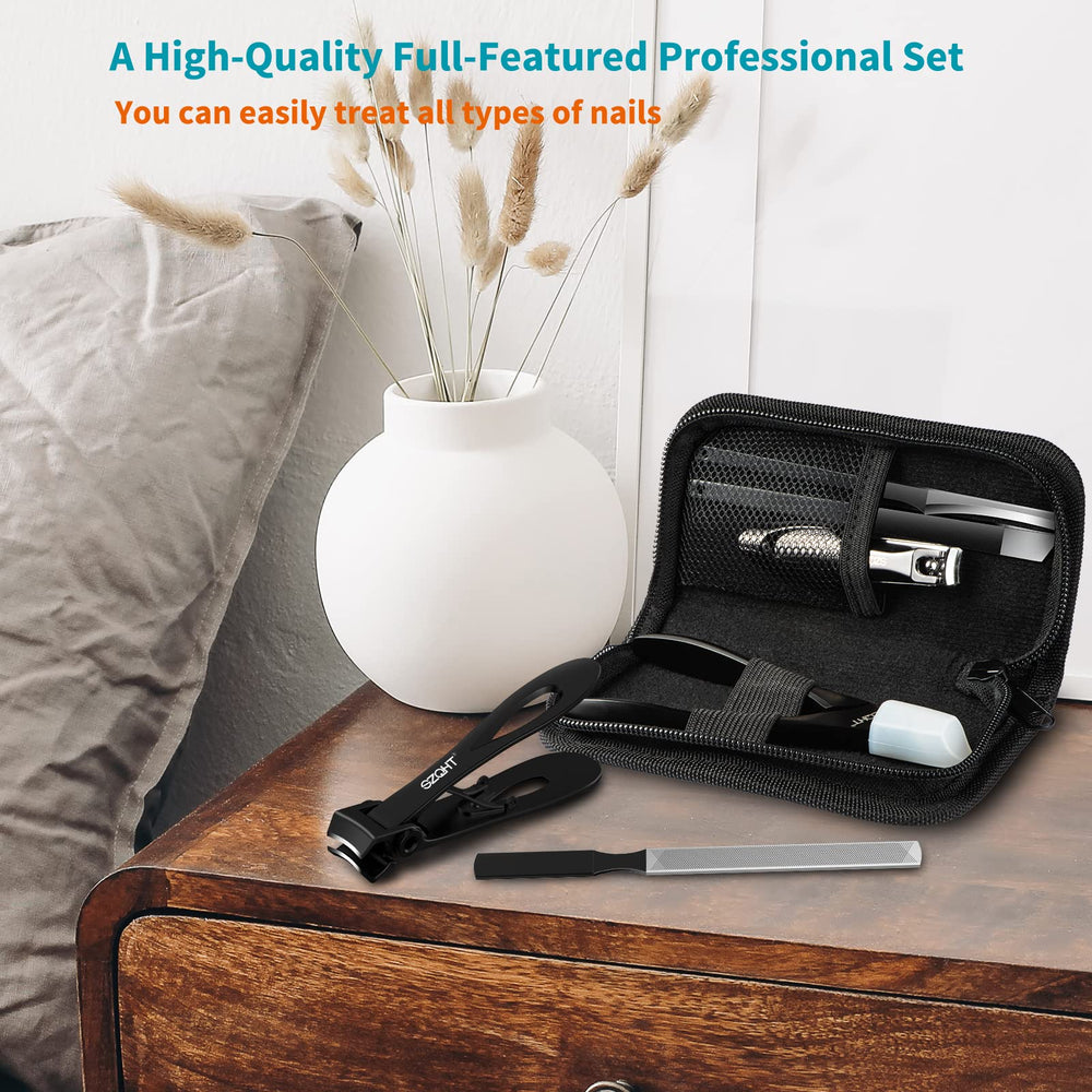 SZQHT podiatrist toenail clippers set wide jaw blade reaches up to 15mm