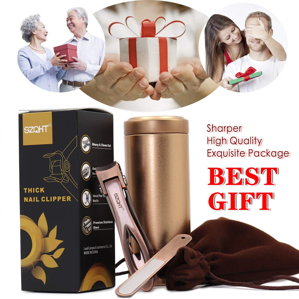 SZQHT travel-friendly bronze clippers for pedicure kits and on-the-go trimming.