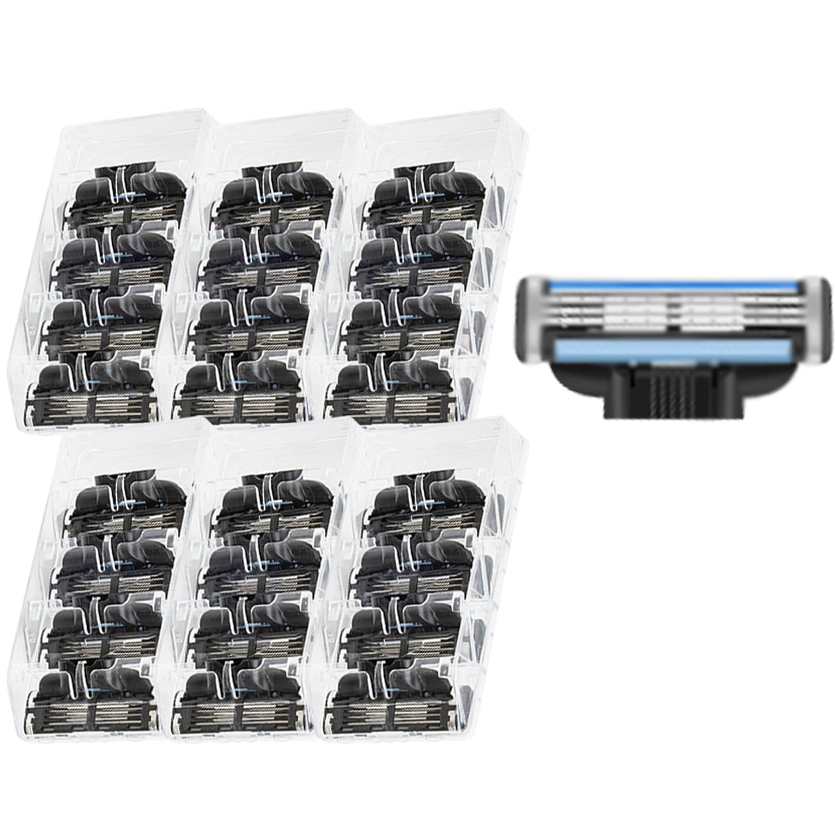 T.Chilyn razor blade refills pack ready for quick, secure installation and long-lasting shave.