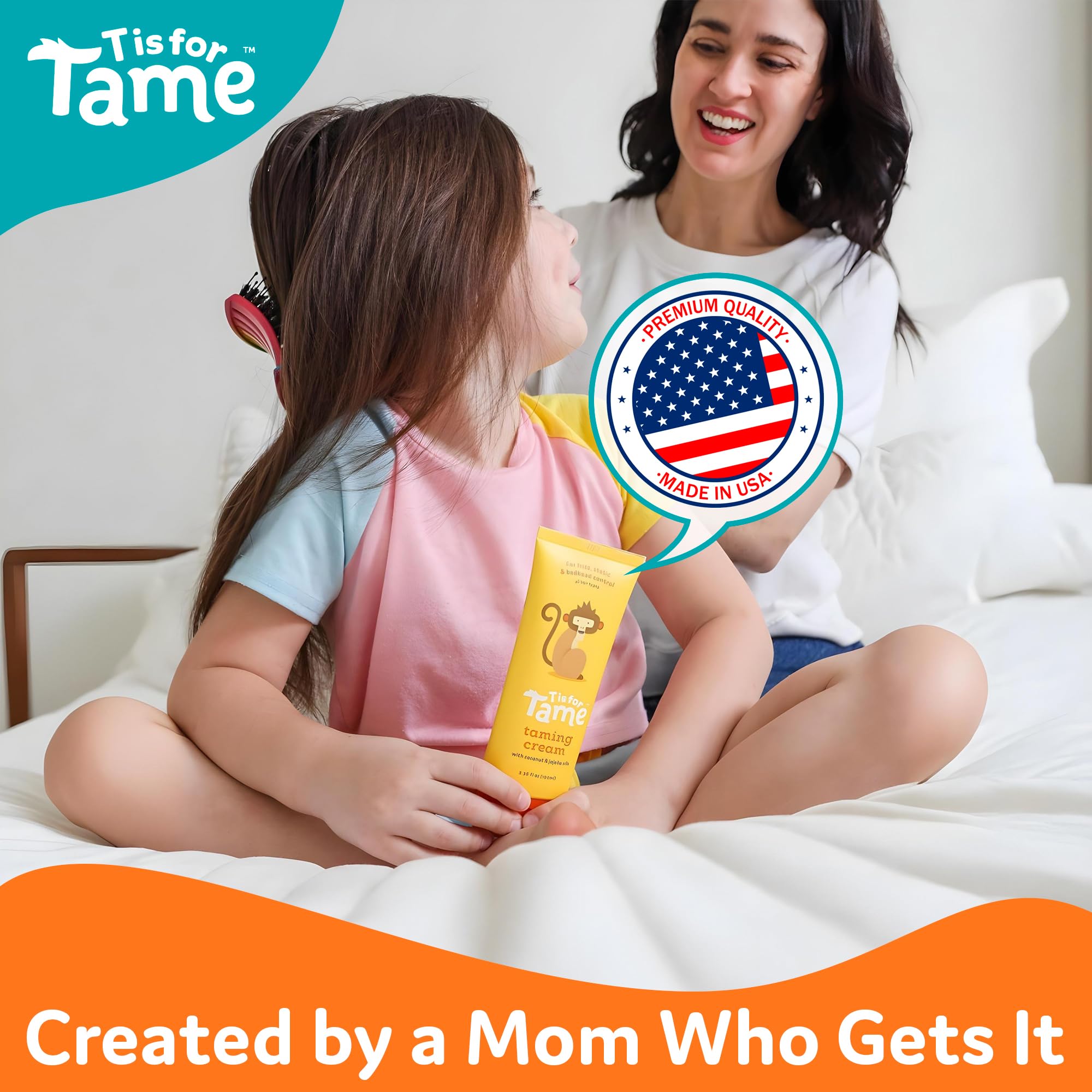Morning routine with T is for Tame keeps hair manageable