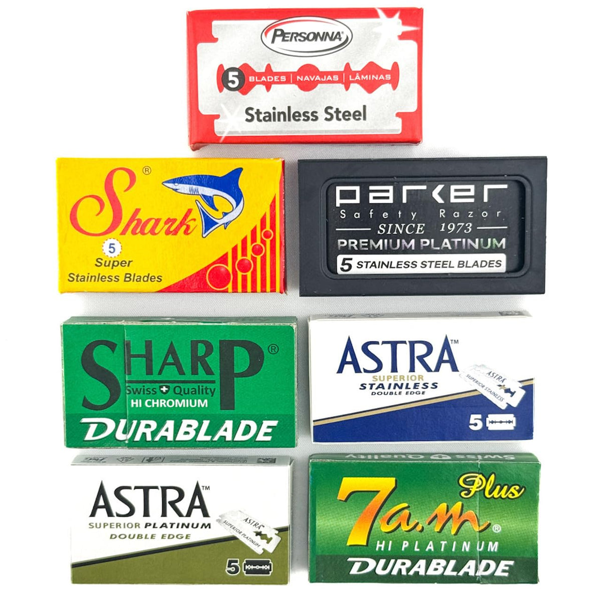 Taconic Shave 105-blade variety pack front view for versatile shaving options