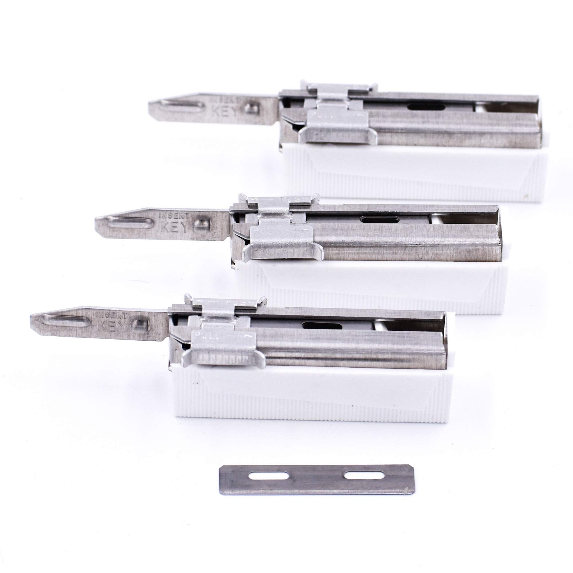 Taconic Shave 60-blade injector pack with dispensers for fast reloads.