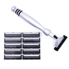 Taconic Shave all-metal heavyweight chrome razor handle shows premium durability for daily use