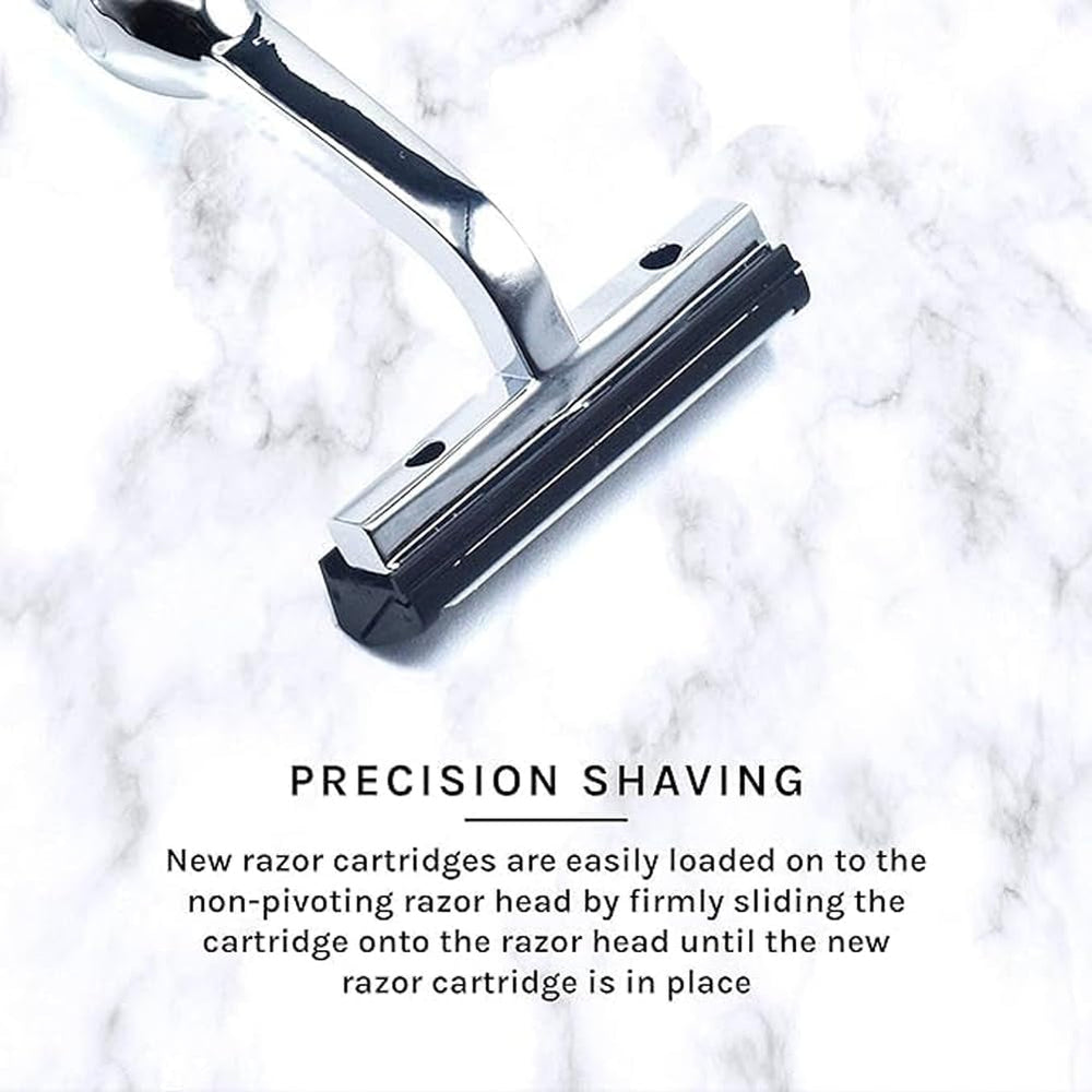 Taconic Shave razor compatible with Trac II, P II, Personna, and Taconic cartridges