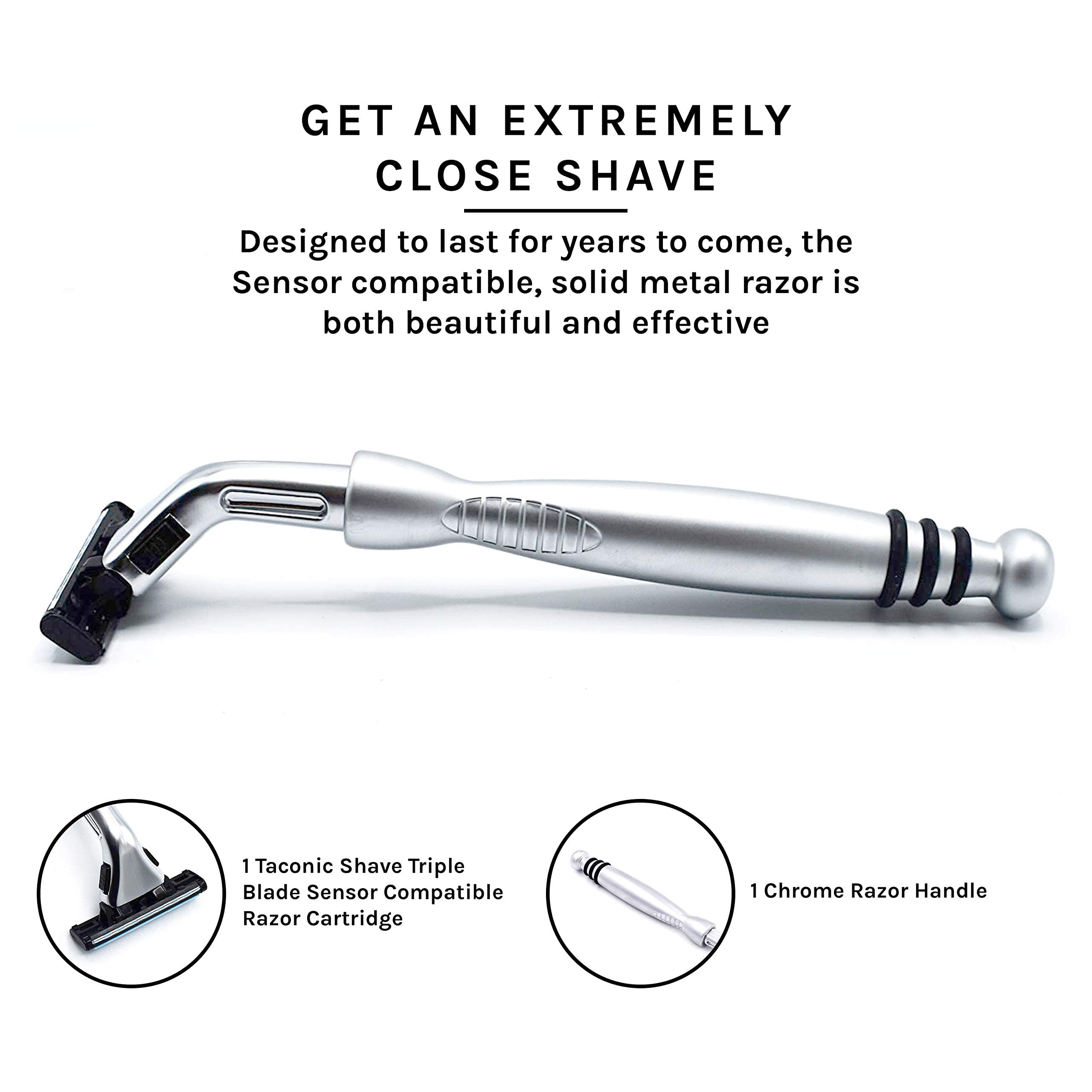 Taconic Shave included preloaded blade: ready-to-shave right out of the box.