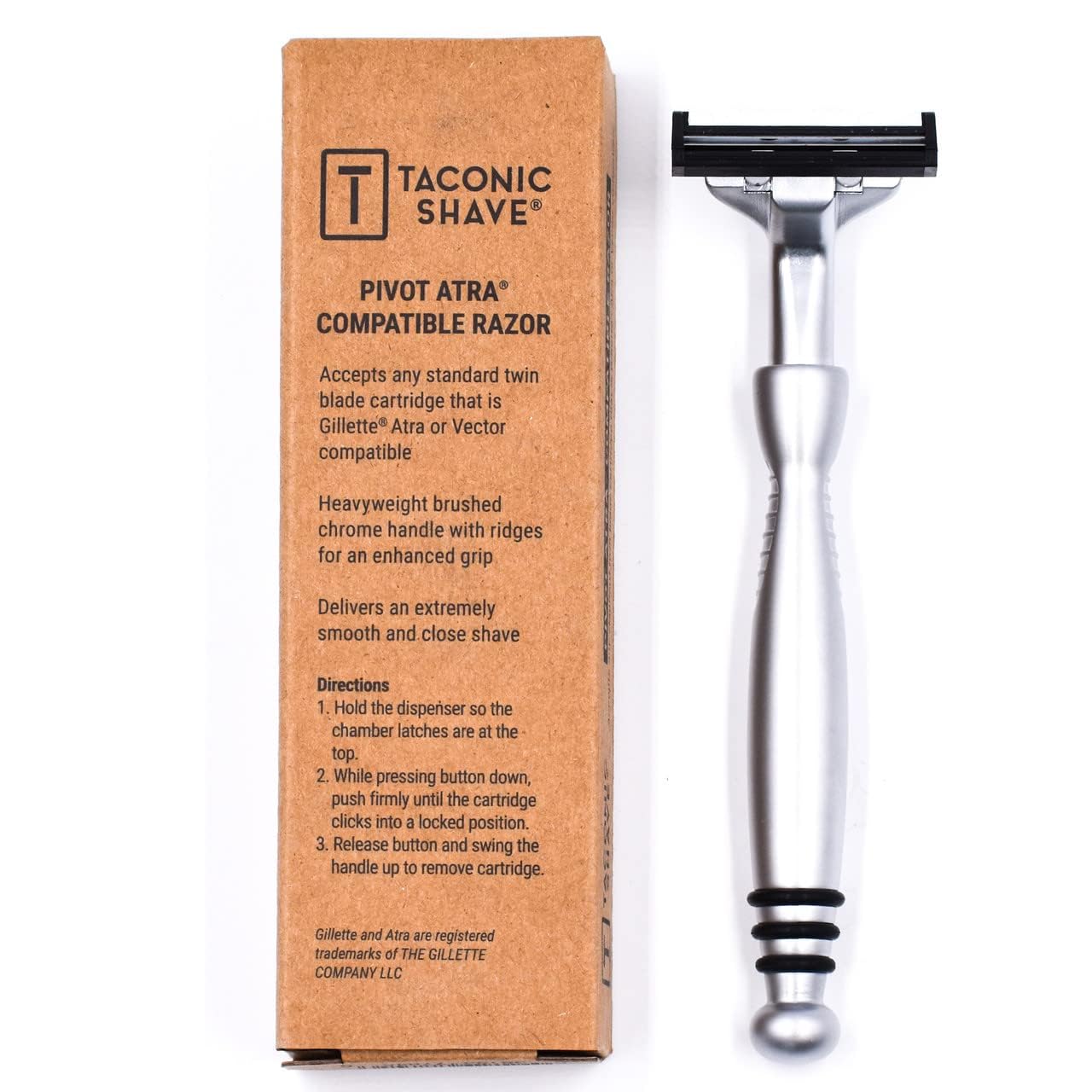 Taconic Shave loading mechanism close-up demonstrates easy cartridge changes