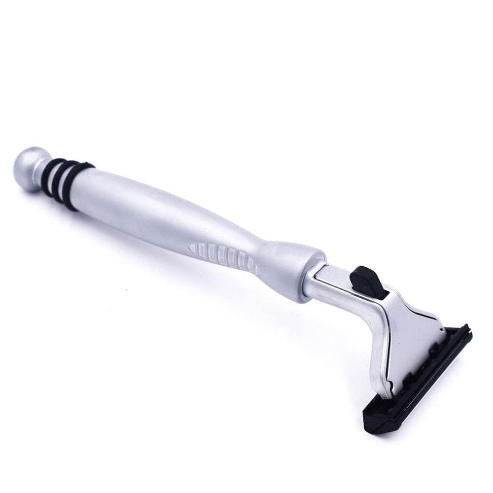 Taconic Shave lubricating-strip close-up highlights glide and reduced tugging