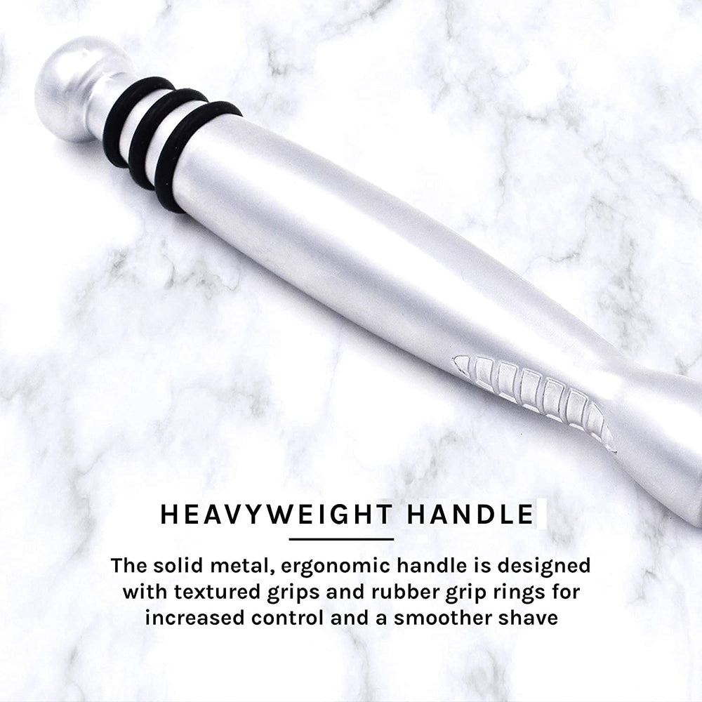 Taconic Shave pivot-head maneuverability: flexible angles for precise shaving around contours.