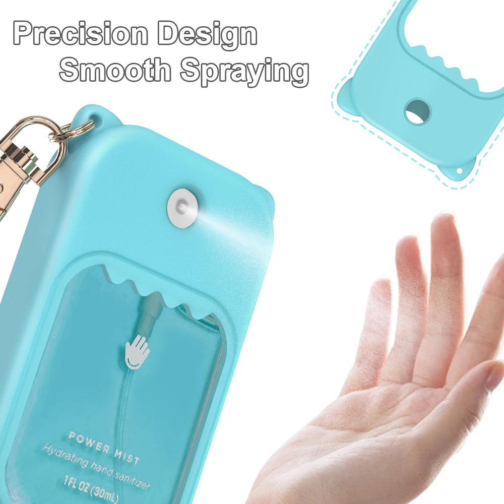 taessv 360-degree swivel keychain holds sanitizer within reach